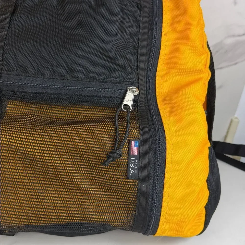 Eastpak Yellow Black Utility Backpack Travel Hiking School Bag Unisex USA